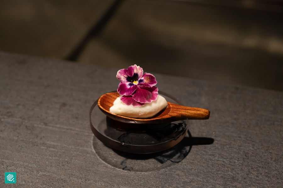 Yuzu no Kasumi dessert from Maison Yoshoku's floating dessert omakase