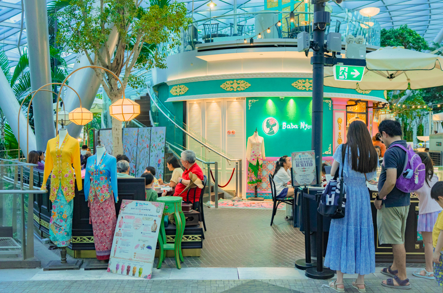 Baba Nyonya restaurant entrance at #05-204 Jewel Changi Airport