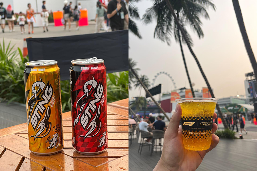 STING Cans at F1 Singapore Grand Prix