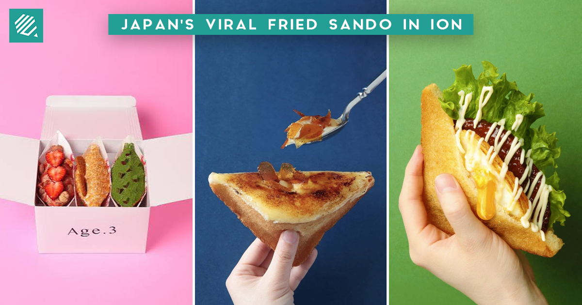 Age.3 fried sandos with whipped cream and savoury fillings, Japanese fried sando shop opening at ION Orchard Singapore