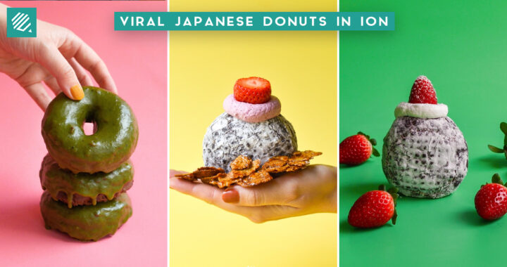 I’m donut? Singapore opening soon hoarding, with a pink wall and the brand’s question mark logo
